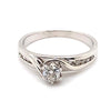 18CT WHITE GOLD WRAP AROUND STYLE DIAMOND DRESS RING VALUED @ $2399