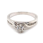 18CT WHITE GOLD WRAP AROUND STYLE DIAMOND DRESS RING VALUED @ $2399