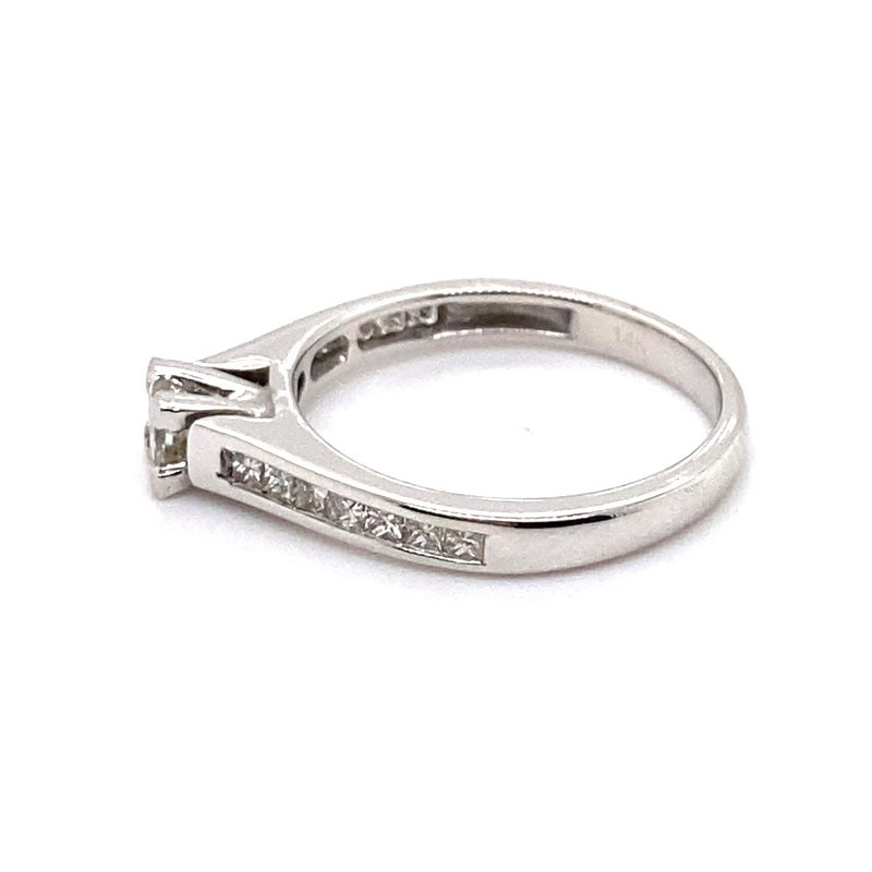 14CT WHITE GOLD THICKENED TOP DIAMOND DRESS RING VALUED @ $3099