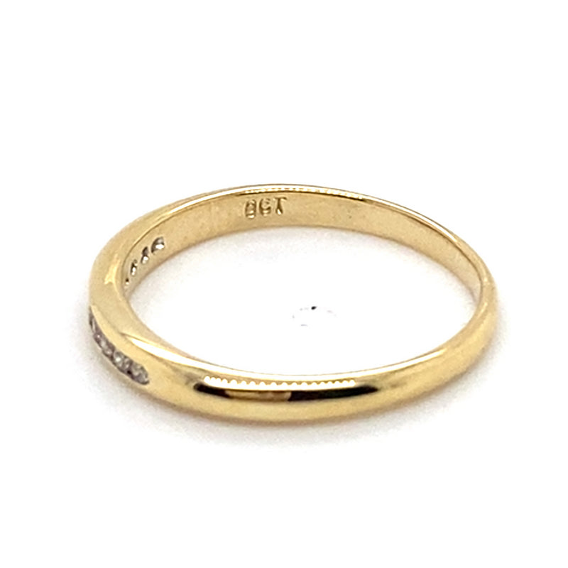9CT YELLOW GOLD CHANNEL SET DIAMOND DRESS RING
