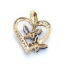 9CT YELLOW GOLD DIAMONDS & SYNTHETIC SAPPHIRE PENDANT