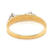 18CT YELLOW & WHITE GOLD CURVED PATTERNDIAMOND  ETERNITY RING VALUED @ $1899