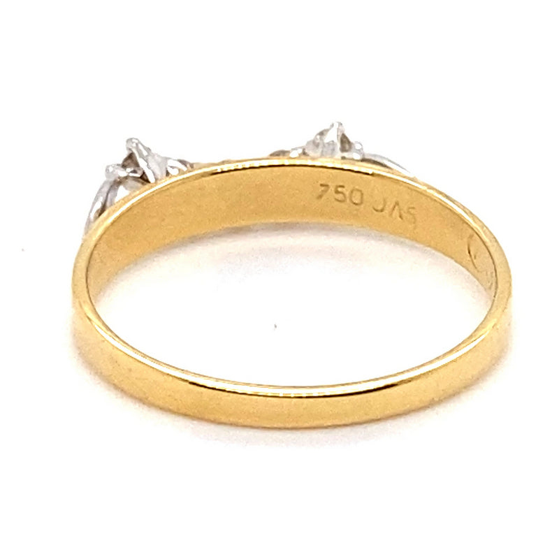 18CT YELLOW & WHITE GOLD CURVED PATTERNDIAMOND  ETERNITY RING VALUED @ $1899