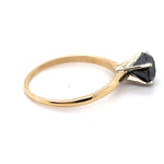 14CT YELLOW & WHITE GOLD BLACK DIAMOND DRESS RING VALUED @ $2899