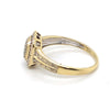 9CT YELLOW GOLD DIAMONDS SET IN RAISED CLUSTER DRESS RING