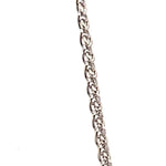 9CT WHITE GOLD 42CM WHEAT LINK CHAIN