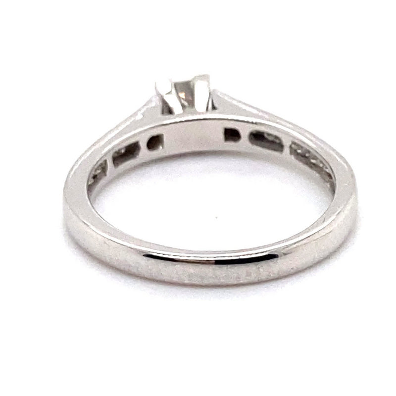 14CT WHITE GOLD THICKENED TOP DIAMOND DRESS RING VALUED @ $3099