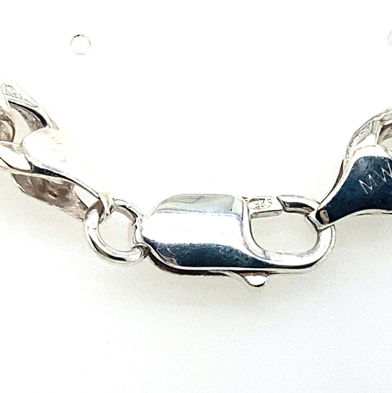 60CM SILVER SOLID CURB LINK CHAIN