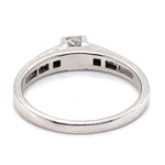 18CT WHITE GOLD THICKENED TOP STYLE DIAMOND DRESS RING VALUED @ $3699