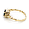 14CT YELLOW GOLD OVAL SAPPHIRE & DIAMOND DRESS RING