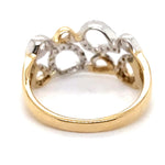DIAMONDS SET IN PEAR SHAPE 9CT YELLOW & WHITE GOLD SETTING