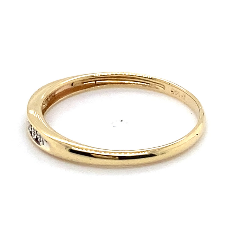9CT YELLOW & WHITE GOLD ILLUSION SET DIAMOND DRESS RING