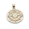 9CT YELLOW GOLD COMPASS PENDANT