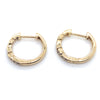 9CT YELLOW GOLD DIAMONDS SET IN HUGGIE STYLE EARRINGS