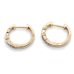 9CT YELLOW GOLD DIAMONDS SET IN HUGGIE STYLE EARRINGS