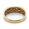 9CT YELLOW & WHITE GOLD THICKENED TOP DIAMOND DRESS RING VALUED @ $2499