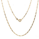 9CT YELLOW GOLD 40CM 2+1 FIGARO LINK CHAIN