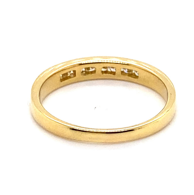 18CT YELLOW GOLD CHANNEL SET DIAMOND DRESS RING VALUED @ $2899