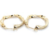 9CT YELLOW GOLD ROUND TWIST HOOP EARRINGS