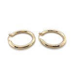 9CT YELLOW GOLD ROUND HOOP EARRINGS TW 1.6g