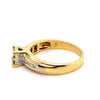 18CT YELLOW & WHITE GOLD DIAMOND DRESS RING VALUED @ $4599