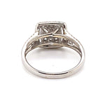9CT WHITE GOLD SPLIT SHOULDER DIAMOND DRESS RING VALUED @ $3499