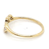 9CT YELLOW GOLD CUBIC ZIRCONIAS CHANNEL SET IN THE CROSS OVER RING