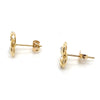 9CT YELLOW GOLD DIAMONDS SET IN KNOT STYLE STUD EARRINGS