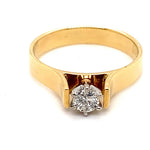 18CT YELLOW & WHITE GOLD FLOW UP STYLE DIAMOND DRESS RING VALUED @ $2599