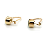 9CT YELLOW GOLD PERIDOT SEMI BEZEL SET IN DROP STYLE EARRINGS
