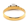 18CT YELLOW & WHITE GOLD EUROPEAN CUT DIAMOND DRESS RING VALUED @ $1399