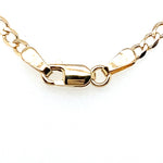 9CT YELLOW GOLD 50CM FLAT OPEN DIAMOND CUT CURB LINK CHAIN