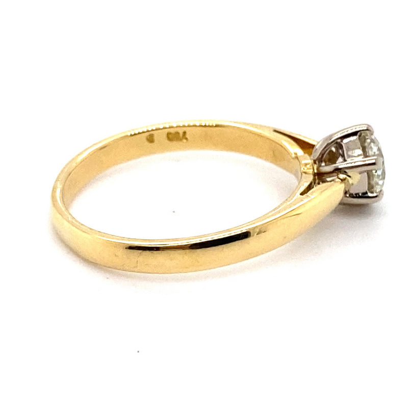 18CT YELLOW & WHITE GOLD FLOW UP STYLE DIAMOND DRESS RING VALUED @ $9999