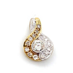 18CT YELLOW & WHITE GOLD DIAMOND PENDANT VALUED @ $4999