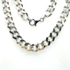 46CM SILVER SOLID CURB LINK CHAIN