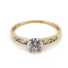 9CT YELLOW GOLD CUBIC ZIRCONIA SET DRESS RING