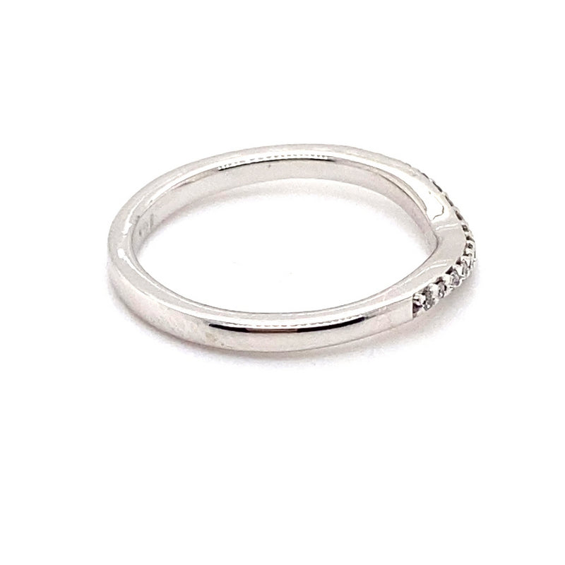 18CT WHITE GOLD CURVED PATTERN DIAMOND DRESS RING VALUED @ $1699