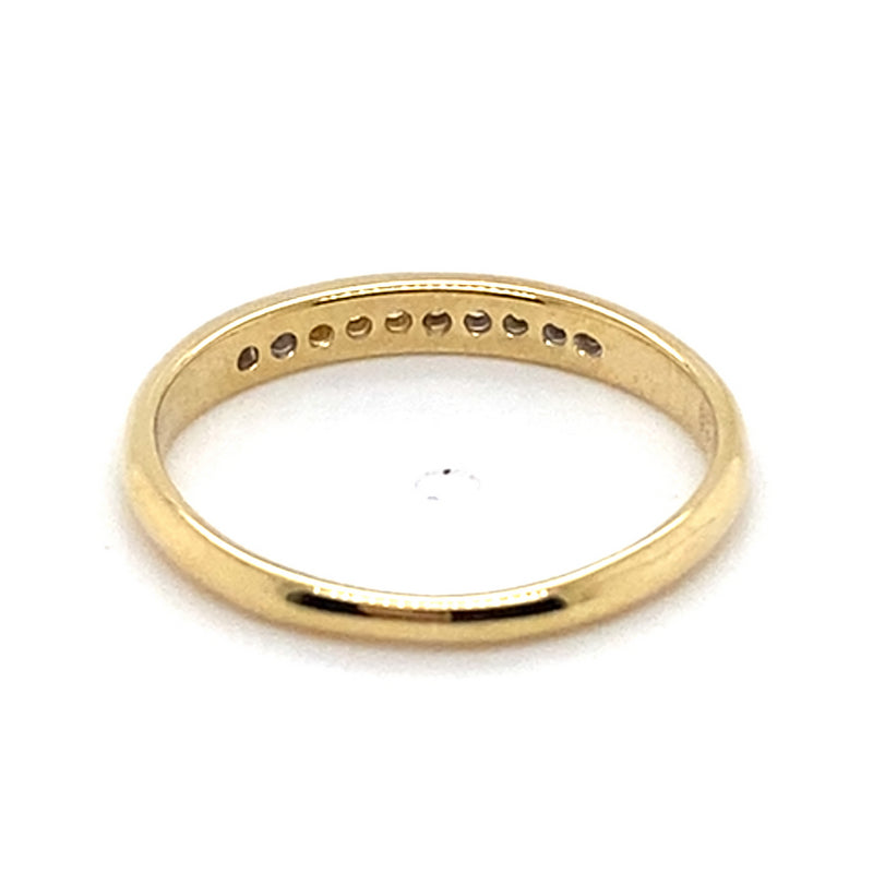 9CT YELLOW GOLD CHANNEL SET DIAMOND DRESS RING