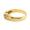 18CT YELLOW GOLD THICKENED TOP DIAMOND DRESS RING VALUED @ $2299