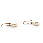 9CT YELLOW GOLD CULTURED PEARLS SET IN DROP STYLE EARRINGS