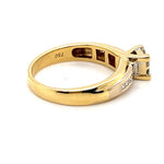 18CT YELLOW & WHITE GOLD DIAMOND DRESS RING VALUED @ $4599