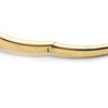 9CT YELLOW GOLD DIAMOND CROSSOVER PATTERN HINGED BANGLE VALUED @ $3499