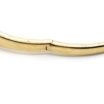 9CT YELLOW GOLD DIAMOND CROSSOVER PATTERN HINGED BANGLE VALUED @ $3499