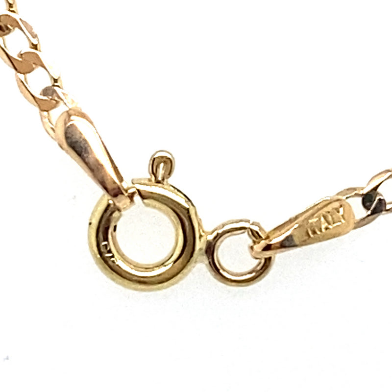 9CT YELLOW GOLD 50CM CURB LINK CHAIN