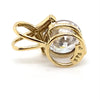 9CT YELLOW GOLD CUBIC ZIRCONNIA SET IN X PENDANT