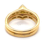 18CT YELLOW GOLD THICKENED TOP DIAMOND BRIDAL SET VALUED @ $4199