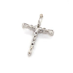18CT WHITE GOLD DIAMOND CROSS PENDANT VALUED @ $1899
