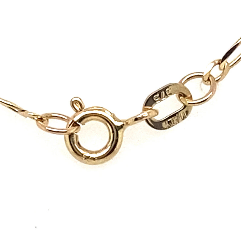 9CT YELLOW GOLD 45CM 3+1 FIGARO LINK CHAIN