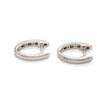10CT WHITE GOLD CHANNEL SET DIAMONDS IN HUGGIE STYLE EARRINGS TW 1.7g