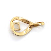 9CT YELLOW GOLD ROUND CUT LIGHT OPAL PENDANT